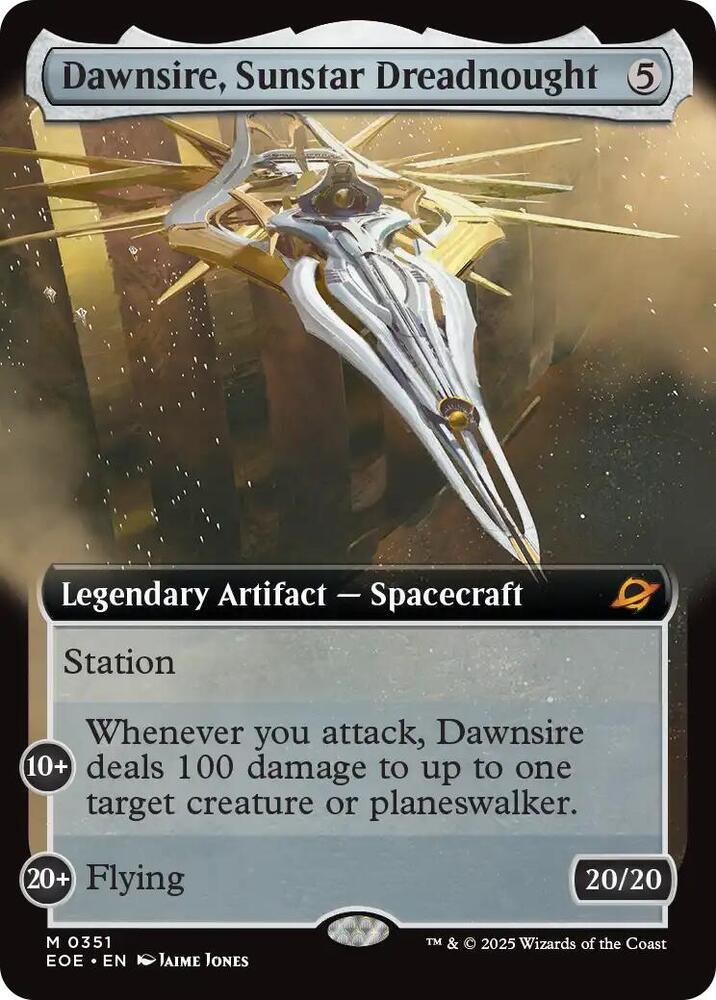 Dawnsire, Sunstar Dreadnought (Extended Art) 351 card from Edge of Eternities