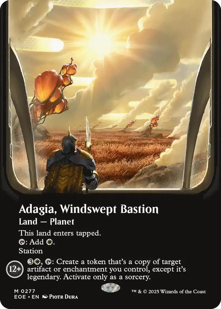 Adagia, Windswept Bastion (Borderless) 277 card from Edge of Eternities