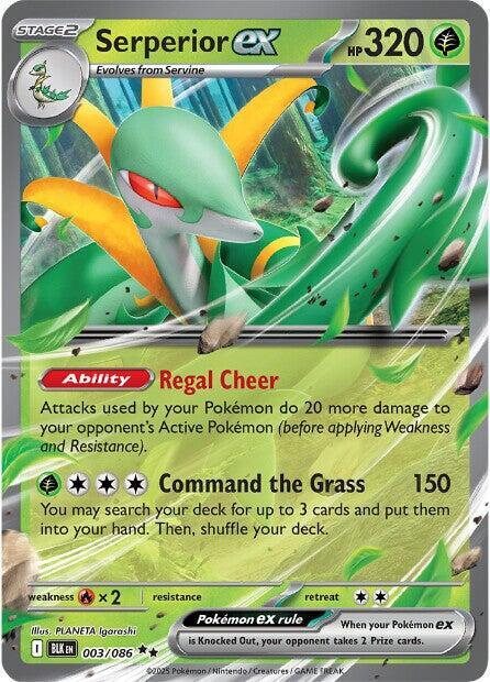 Serperior ex 003/086 card from SV: Black Bolt