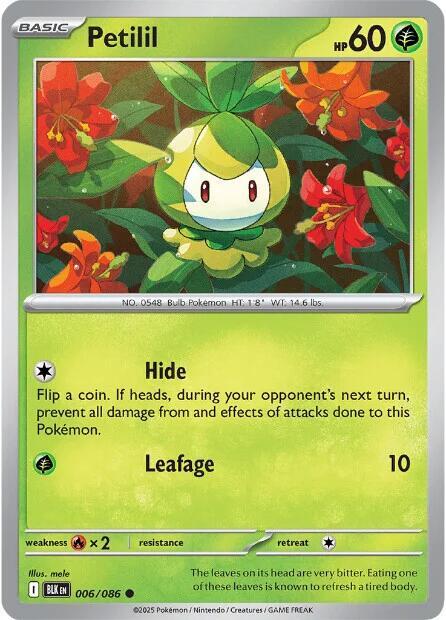 Petilil 006/086 card from SV: Black Bolt