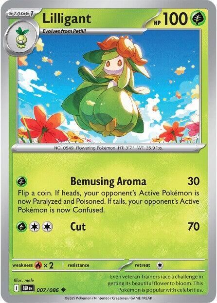 Lilligant 007/086 card from SV: Black Bolt