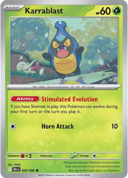 Karrablast 009/086 card from SV: Black Bolt