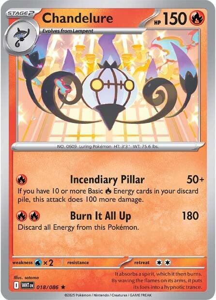 Chandelure 018/086 card from SV: White Flare