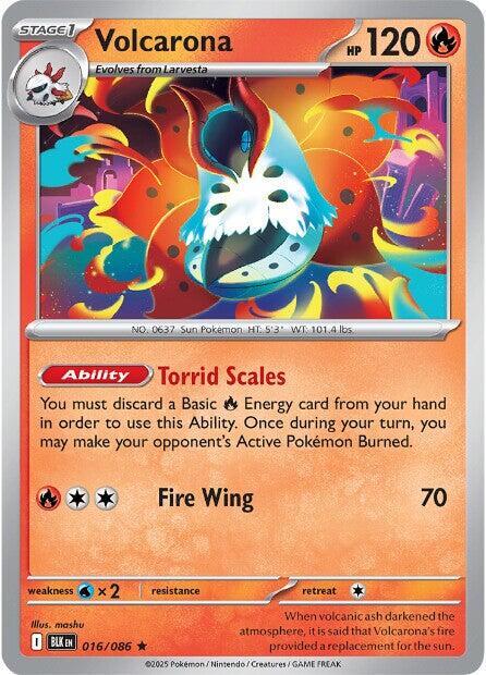 Volcarona 016/086 card from SV: Black Bolt