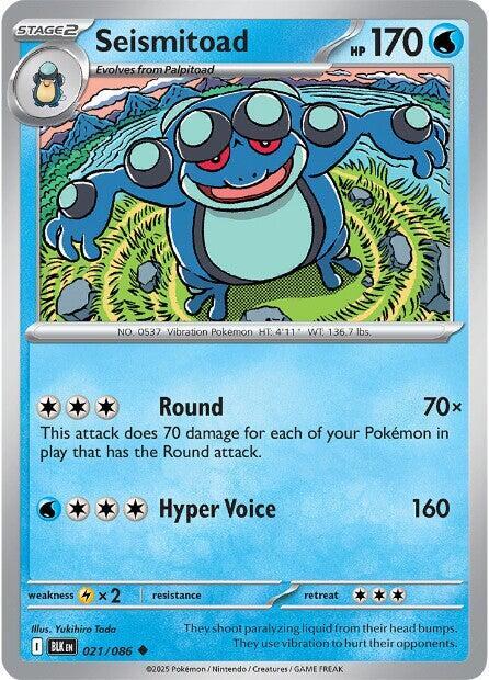 Seismitoad 021/086 card from SV: Black Bolt