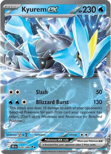 Kyurem ex 028/086 card from SV: Black Bolt