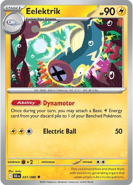Eelektrik 031/086 card from SV: Black Bolt