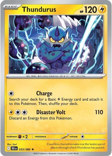 Thundurus 033/086 card from SV: Black Bolt