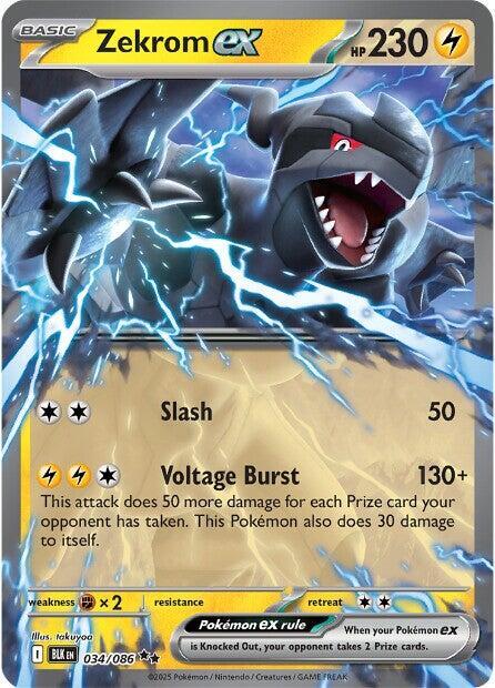 Zekrom ex 034/086 card from SV: Black Bolt