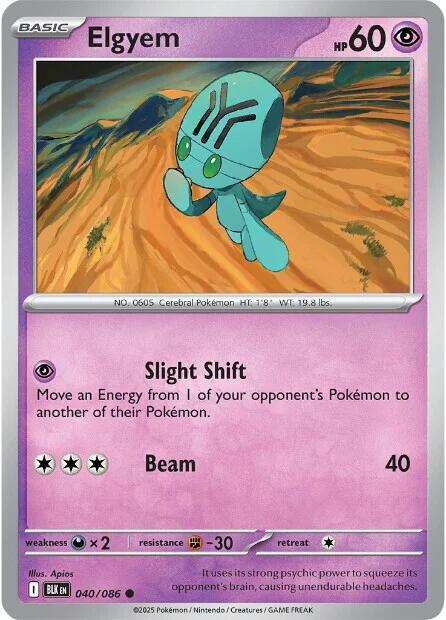 Elgyem 040/086 card from SV: Black Bolt