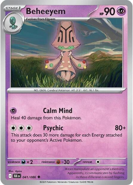 Beheeyem 041/086 card from SV: Black Bolt