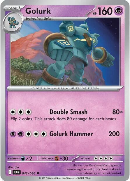 Golurk 043/086 card from SV: Black Bolt