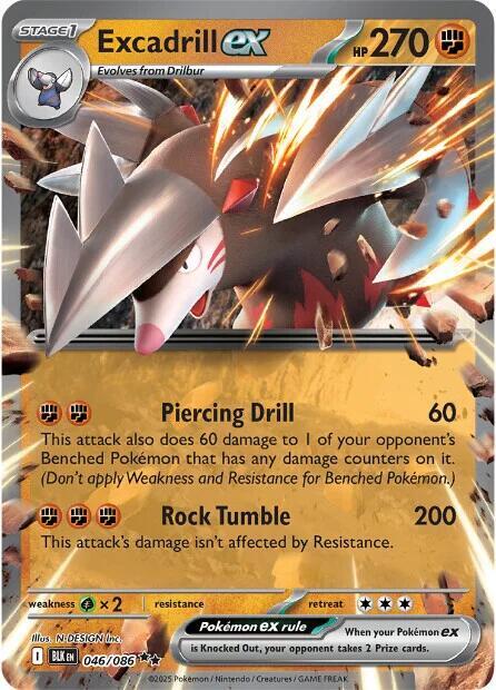 Excadrill ex 046/086 card from SV: Black Bolt