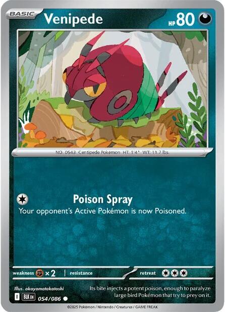 Venipede 054/086 card from SV: Black Bolt