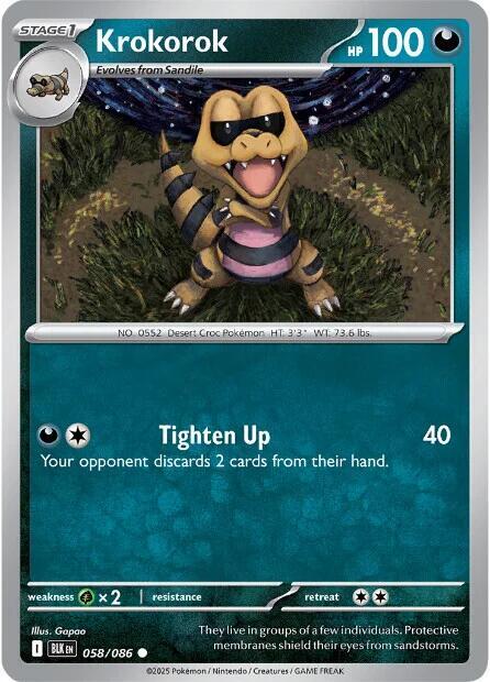 Krokorok 058/086 card from SV: Black Bolt