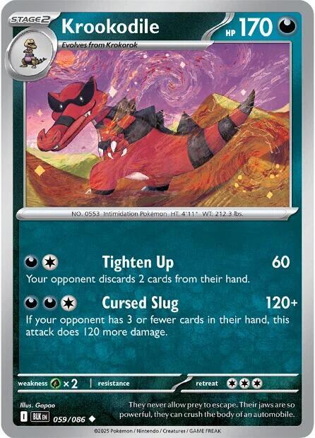 Krookodile 059/086 card from SV: Black Bolt