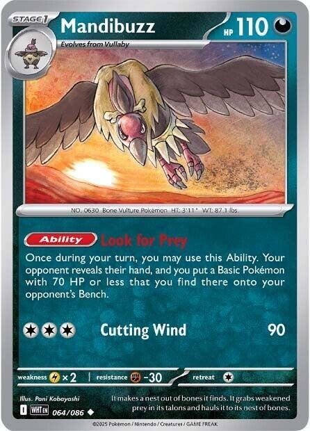 Mandibuzz 064/086 card from SV: White Flare