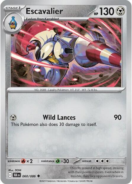 Escavalier 060/086 card from SV: Black Bolt