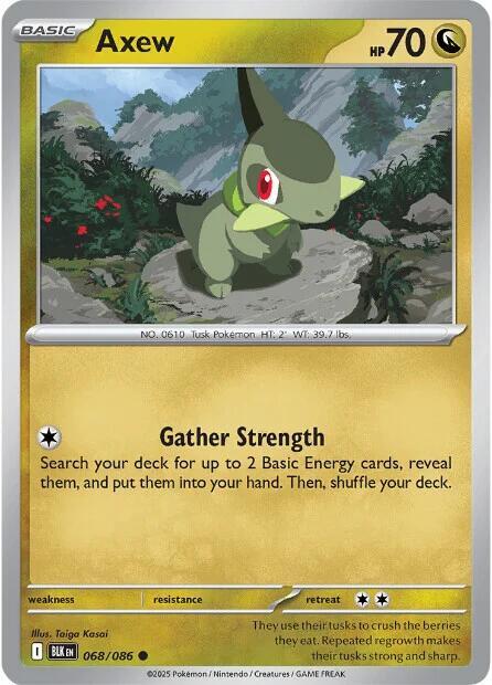 Axew 068/086 card from SV: Black Bolt
