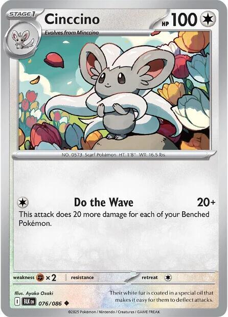 Cinccino 076/086 card from SV: Black Bolt