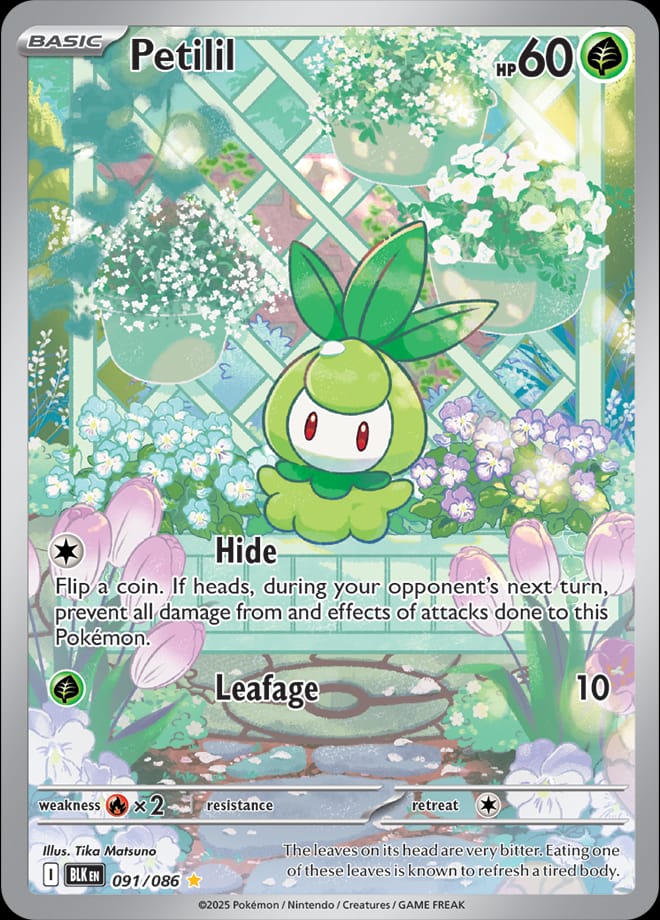 Petilil 091/086 card from SV: Black Bolt