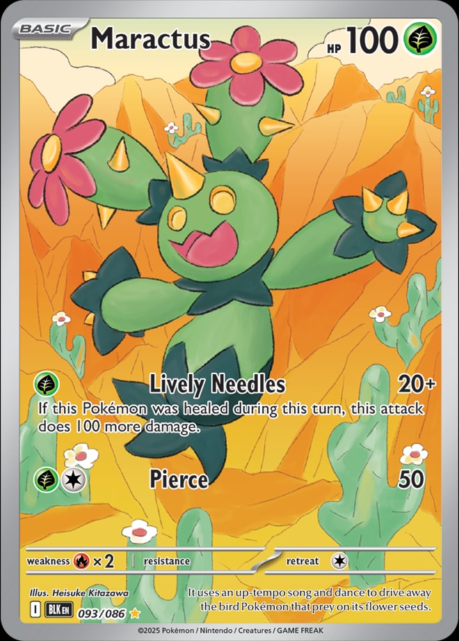 Maractus 093/086 card from SV: Black Bolt