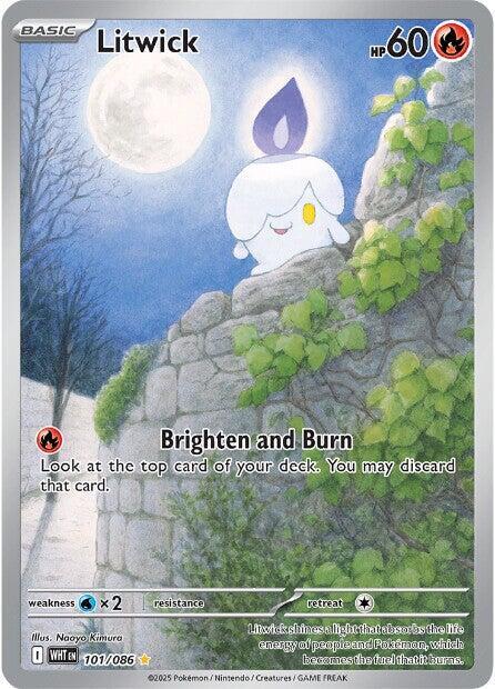 Litwick 101/086 card from SV: White Flare