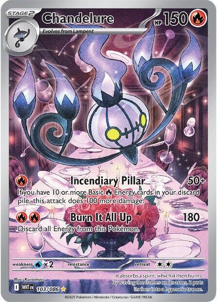 Chandelure 103/086 card from SV: White Flare