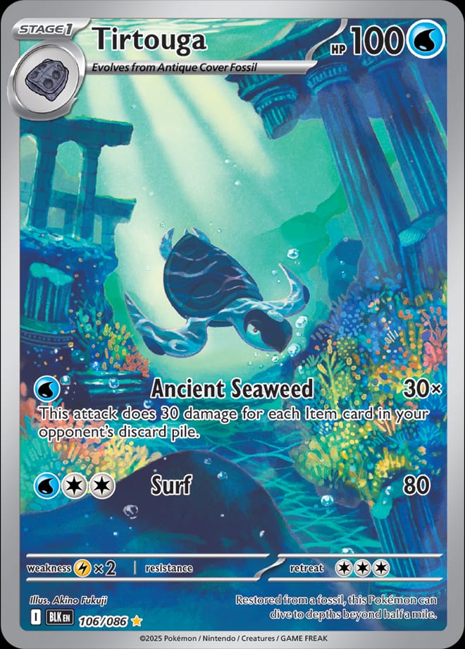 Tirtouga 106/086 card from SV: Black Bolt