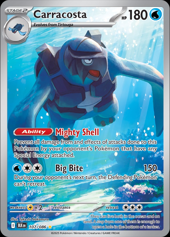 Carracosta 107/086 card from SV: Black Bolt