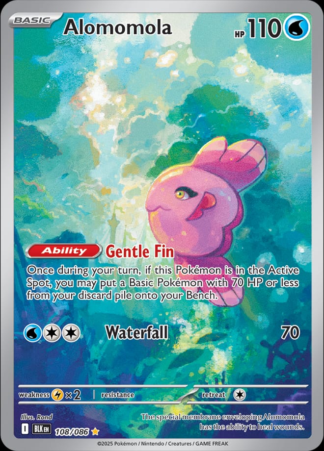 Alomomola 108/086 card from SV: Black Bolt