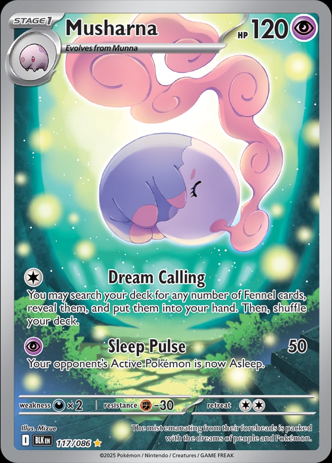 Musharna 117/086 card from SV: Black Bolt