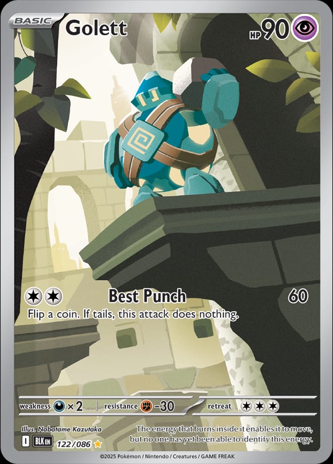 Golett 122/086 card from SV: Black Bolt