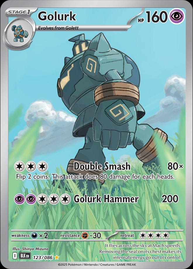 Golurk 123/086 card from SV: Black Bolt