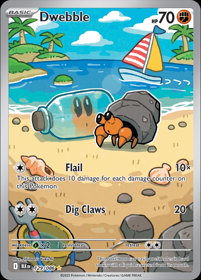 Dwebble 129/086 card from SV: Black Bolt
