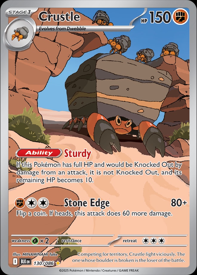 Crustle 130/086 card from SV: Black Bolt