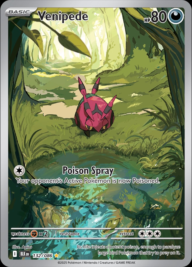 Venipede 132/086 card from SV: Black Bolt