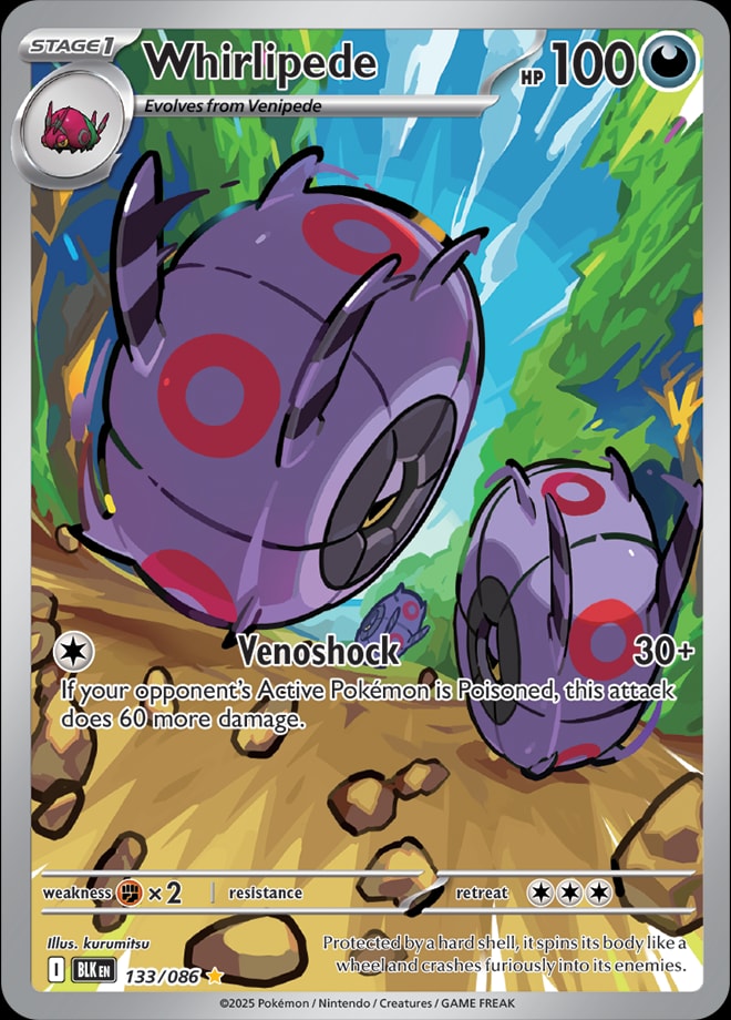 Whirlipede 133/086 card from SV: Black Bolt