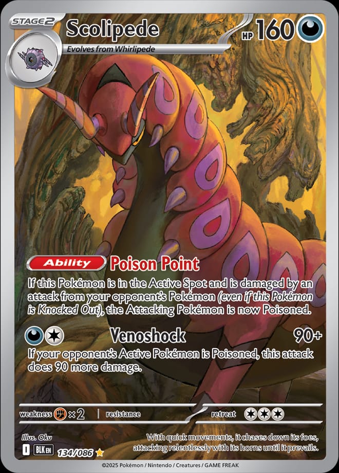 Scolipede 134/086 card from SV: Black Bolt