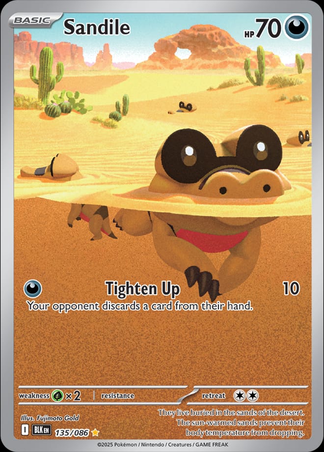 Sandile 135/086 card from SV: Black Bolt
