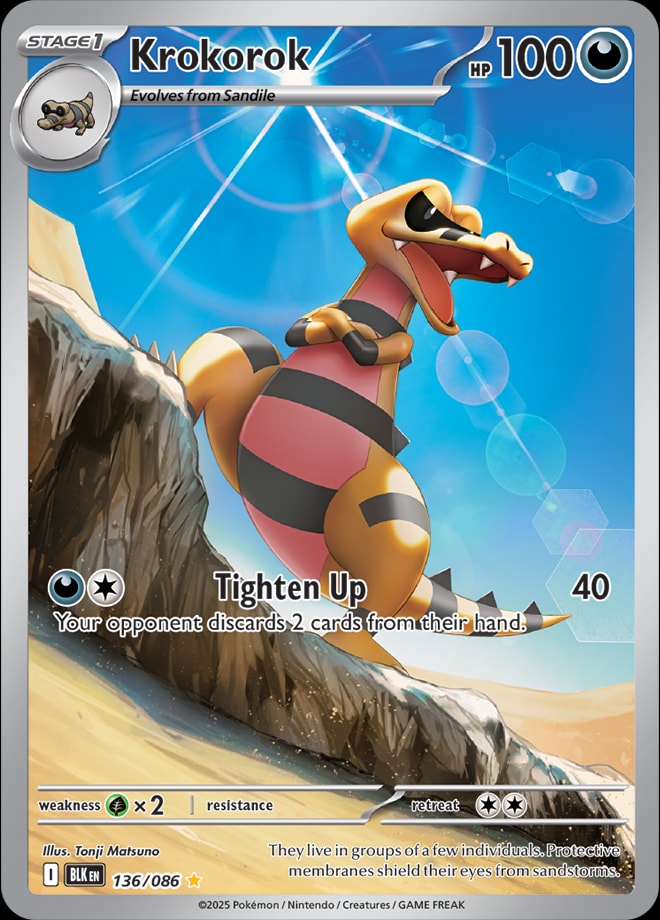 Krokorok 136/086 card from SV: Black Bolt