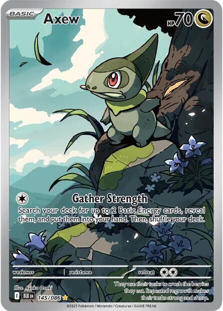 Axew 145/086 card from SV: Black Bolt