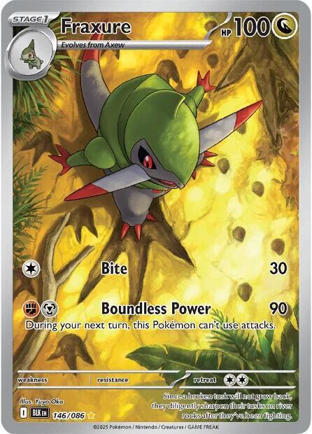 Fraxure 146/086 card from SV: Black Bolt