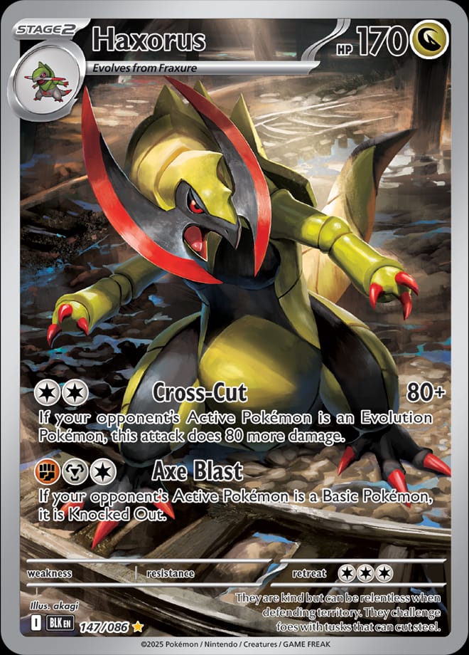 Haxorus 147/086 card from SV: Black Bolt