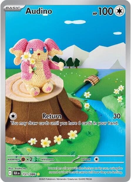 Audino 151/086 card from SV: Black Bolt