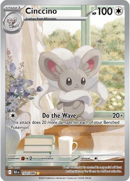 Cinccino 153/086 card from SV: Black Bolt