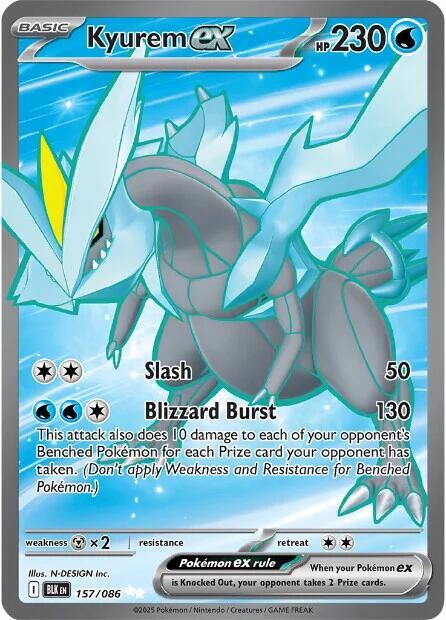 Kyurem ex 157/086 card from SV: Black Bolt
