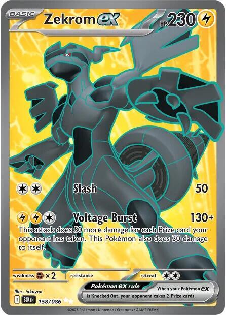 Zekrom ex 158/086 card from SV: Black Bolt