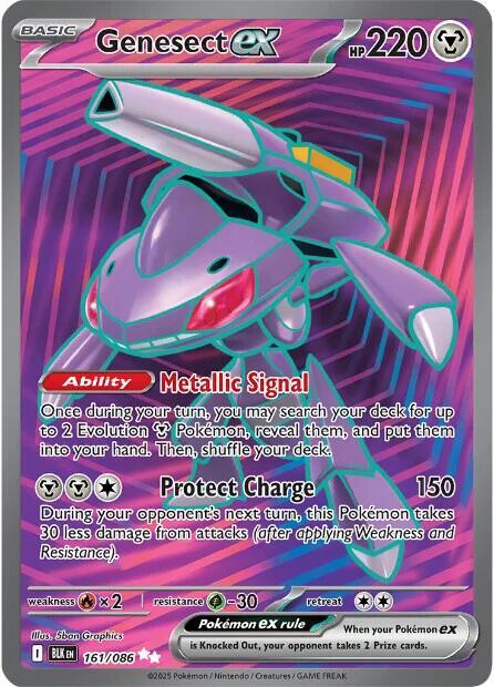Genesect ex 161/086 card from SV: Black Bolt