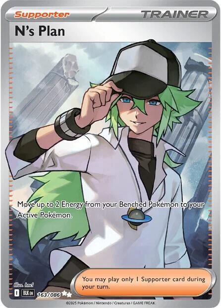 N's Plot 162/086 card from SV: Black Bolt